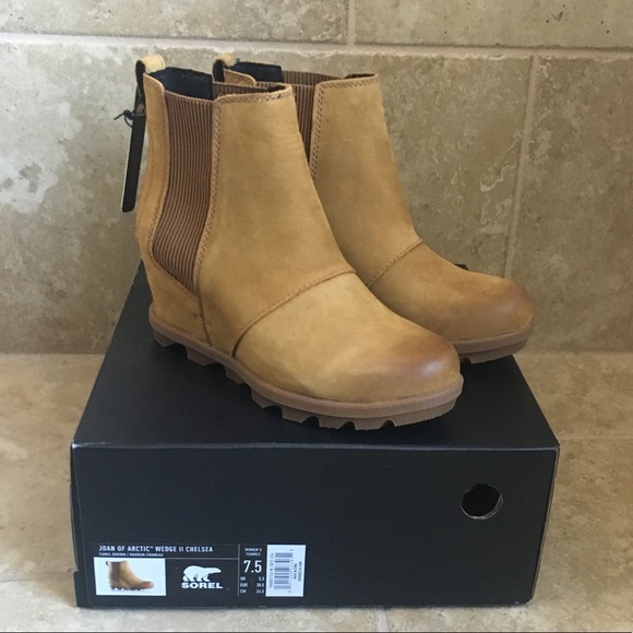 NIB SOREL Women/'s Joan of Arctic Wedge II Waterproof Boots in Elk